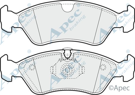 APEC BRAKING Комплект тормозных колодок, дисковый тормоз PAD1031